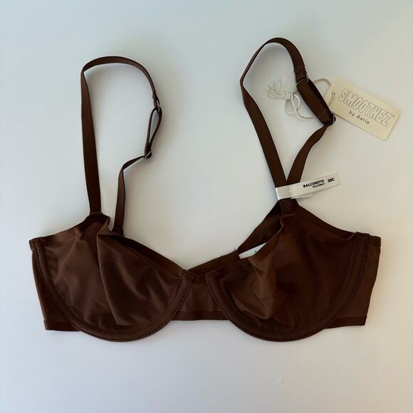 NWT Aerie SMOOTHEZ Mesh Unlined Balconette Bra 32C - Picture 2 of 6